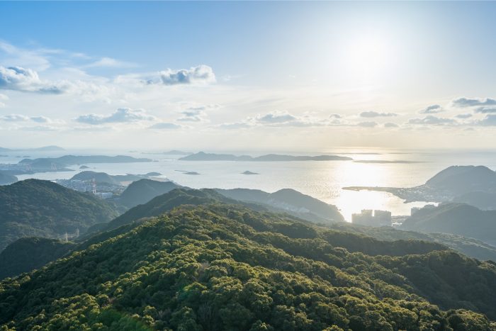 Berg Inasa uitzicht over Nagasaki tijdens daglicht