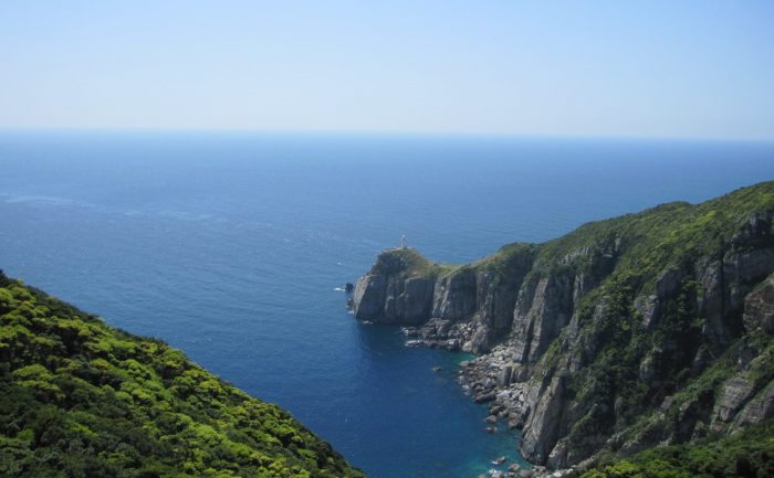 Kaap Osezaki op Fukue Eiland in de Goto Eilanden