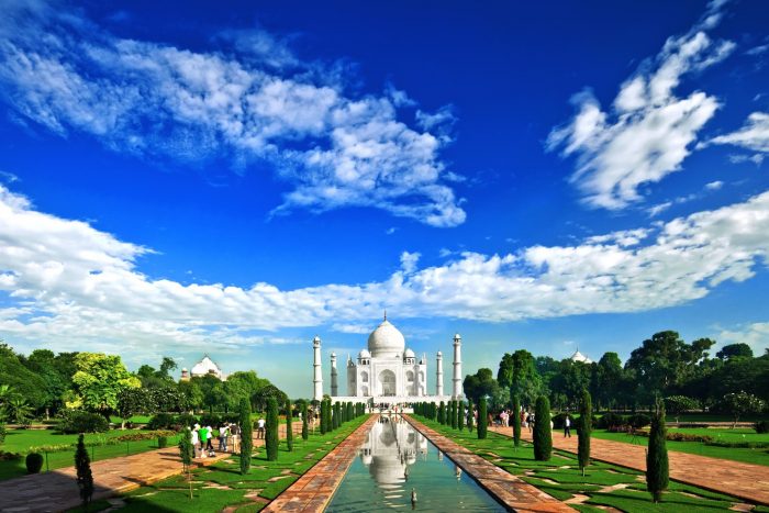 Water bij de Taj Mahal
