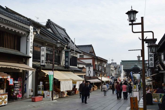 Nakamise straat bij de Zenkoji Tempel