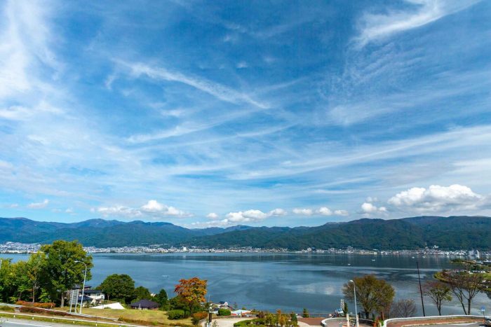 Suwa, de stad aan het meer in Nagano