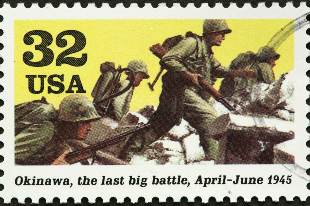 Okinawa oorlog postzegel