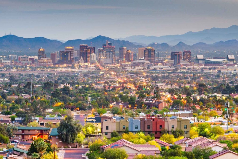 Stad Phoenix in Arizona