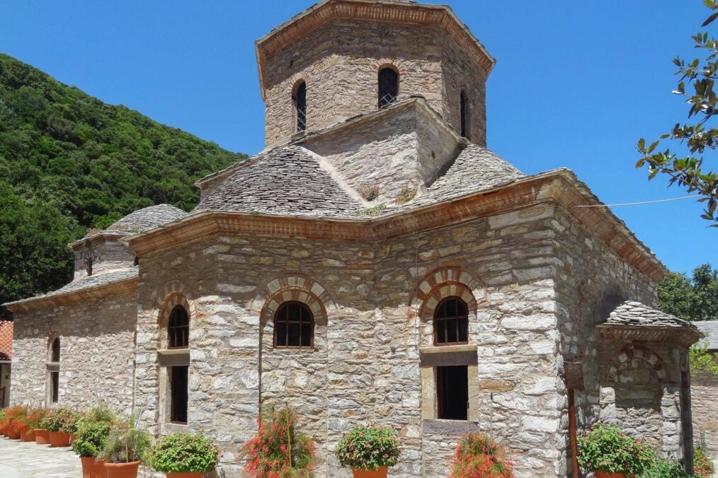 Evangelistria klooster op Skiathos in Griekenland