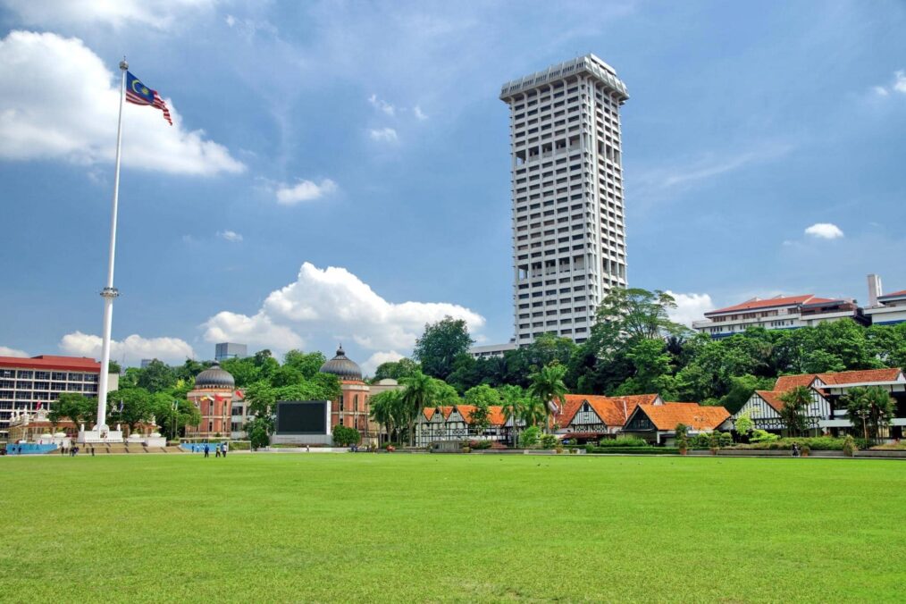 Het park Merdeka Plein in Jakarta