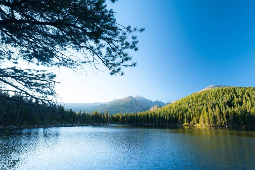 Bear Lake - een van de meren in het Rocky Mountain National Park