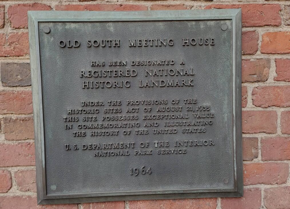 Old South Meeting House geschiedenis