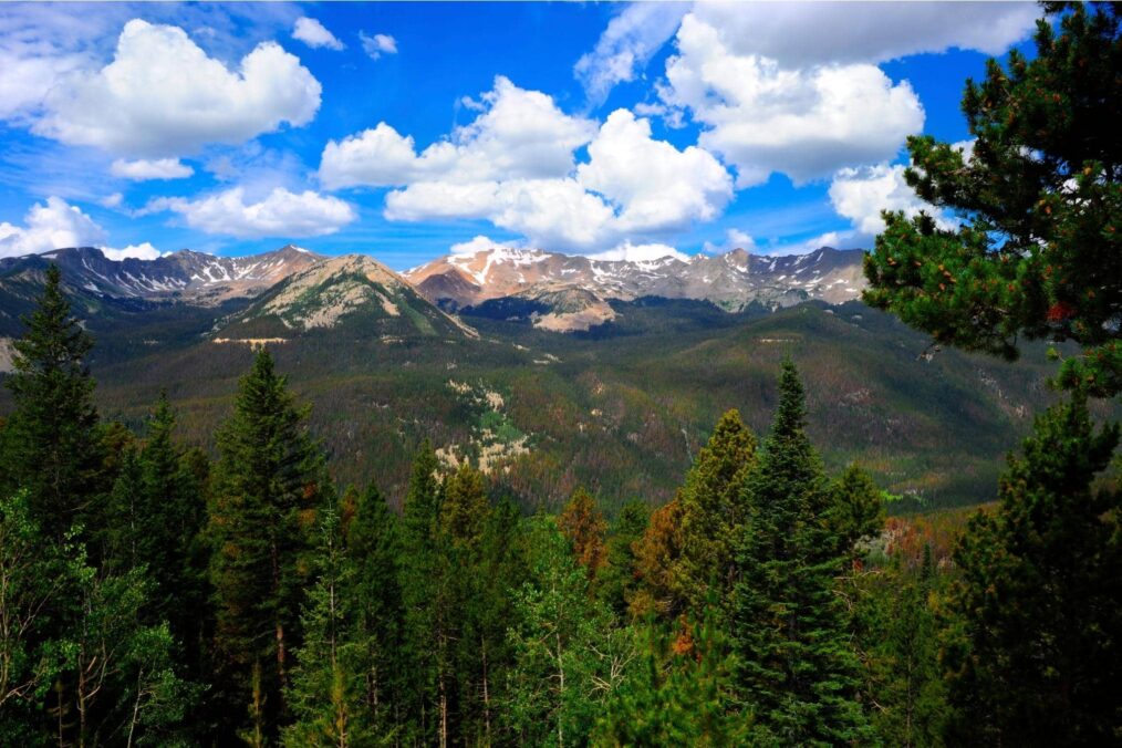 Uitzicht over het Rocky Mountain National Park